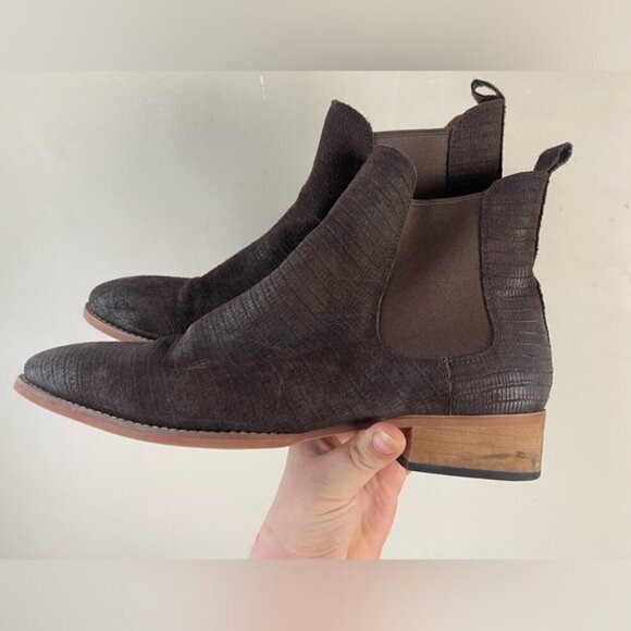 STEVE MADDEN Men's PATERSON BROWN SUEDE BOOTS Western Shoes 11 M Chelsea - Picture 6 of 12